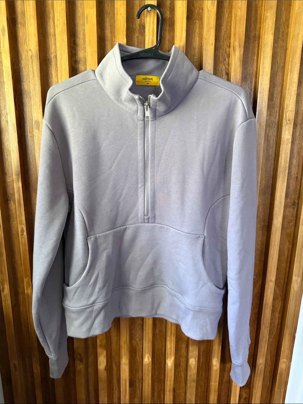 allbirds Light Lavender Anytime Half-Zip Pullover. M